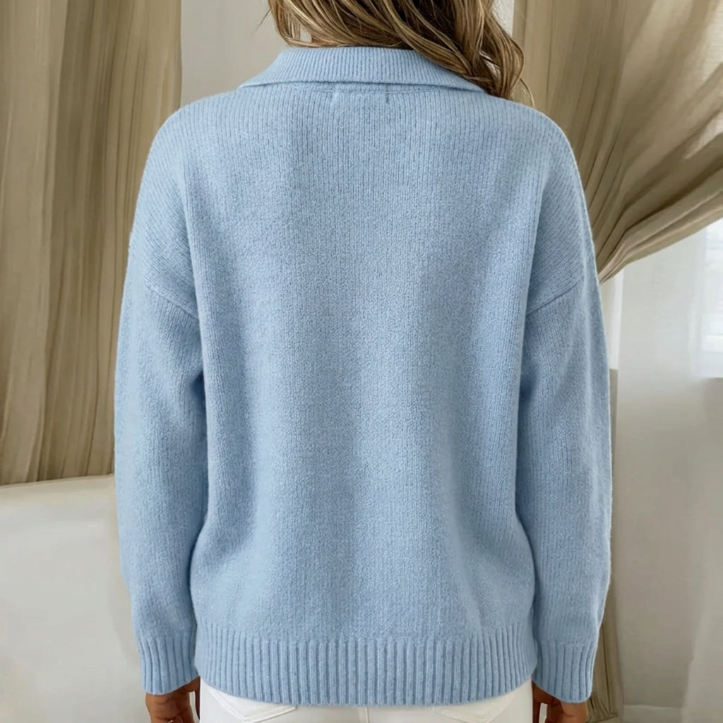 Penelope™ | Soft Knit Polo Sweater
